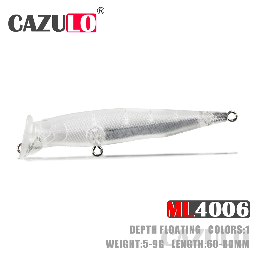 

Fishing Accessories Blank Unpainted Lure Iscas Artificiais ABS Pencil Popper Floating Weights 5-9g Pesca Wobblers Seabass Leurre