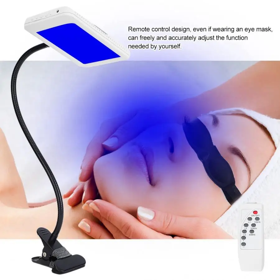 Портативная лампа для красоты фотоновая с красным и синим светом лица тела