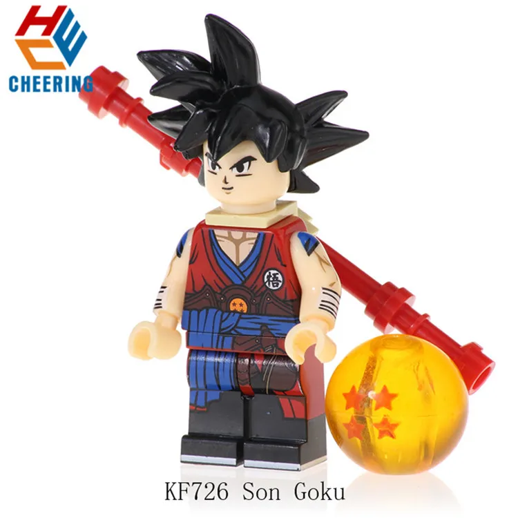 KF726 Without Box Одиночная строительные блоки Dragon Ball пластиковый кирпич Gogeta Son Goku фигурки для детей игрушки KF6069 KF6057 KF6048 KF6040 - Цвет: KF726 Without Box