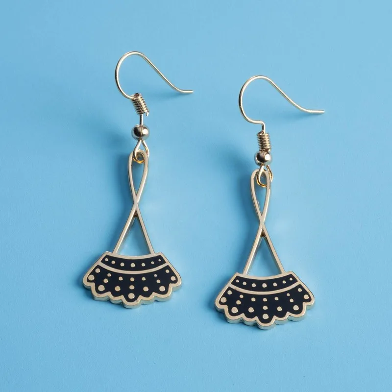 

RBG Dissent Collar Drop Earring Ruth Bader Ginsburg Notorious RBG Feminist Dangle Earrings Female Rights Souvenir Jewelry