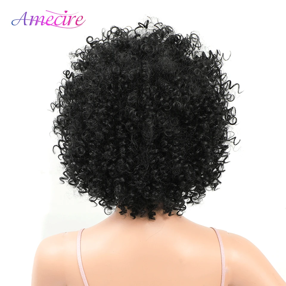 

Bob Wigs Synthetic Short Curly Wave Wigs For Black Women Heat Resistant Afro Kinky Curly Wig African American Daily Party Wig