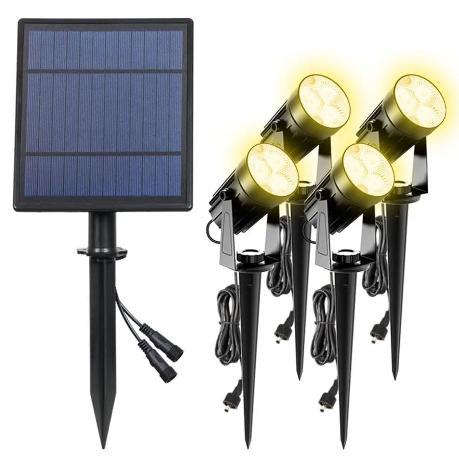 

RGB Solar Spotlights Outdoor Garden Solar Light Headlight IP65 Waterproof Color Changing Spot Lights Outdoor Security Wall Light