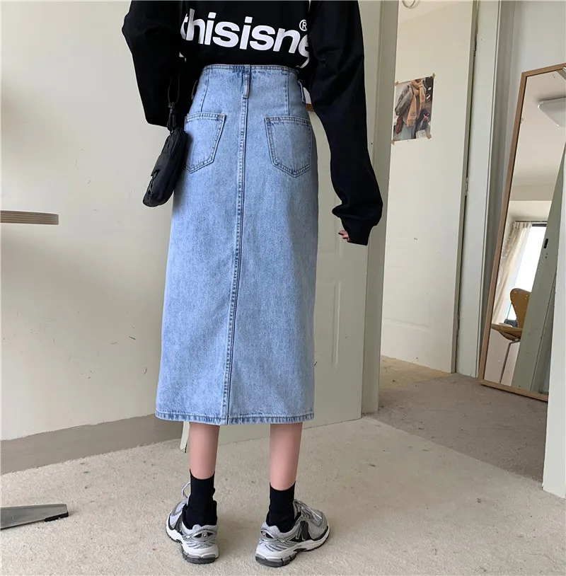 Женская длинная юбка средней длины весна-лето-осень 2021 г. | одежда