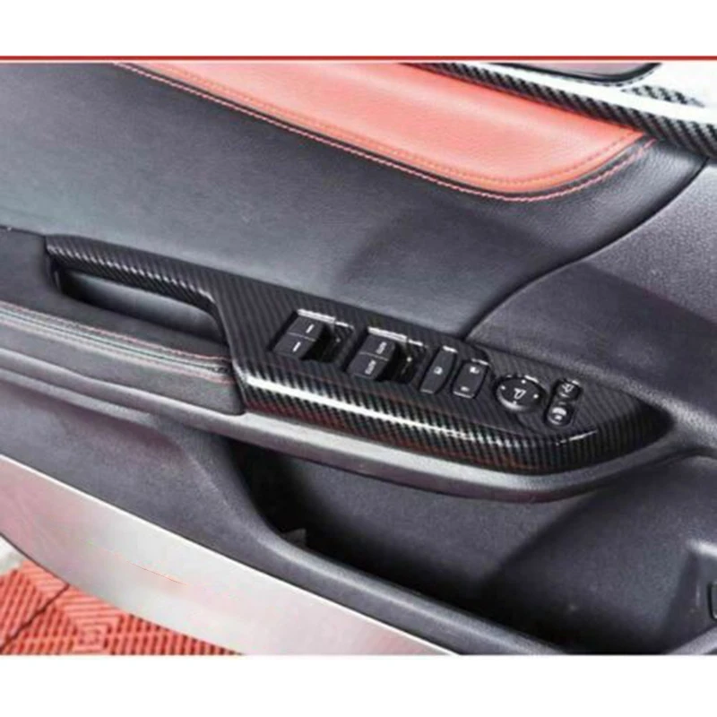 

4Pcs Carbon Fiber Style Door Window Lock Switch Lift Inner Trim for Honda Civic 10Th Generation 2016-2020