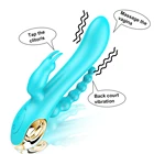 Женская мастурбация, вибрация с тремя головками, для точки G, мягкий вибратор для женщин, интимные игрушки для взрослых, Вагина, Анальный вибратор