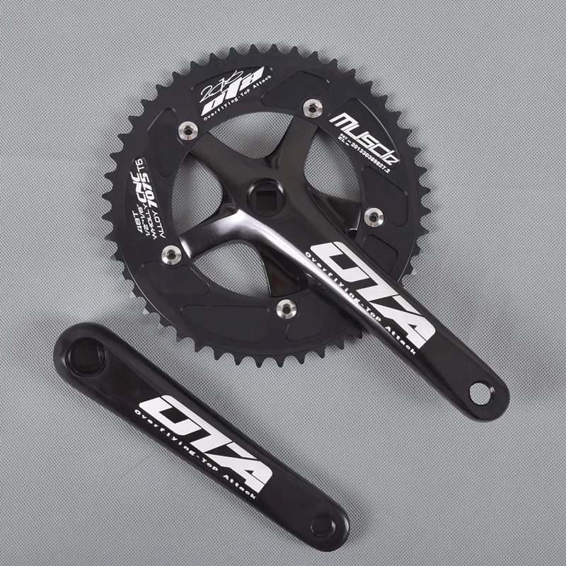 OTA MUSCIQ Fixie Bike Crankset  48T 170MM Arm Aluminum Alloy Single Speed Track Bicycle Fixed Gear Bike Part Chainwheel Sprocket