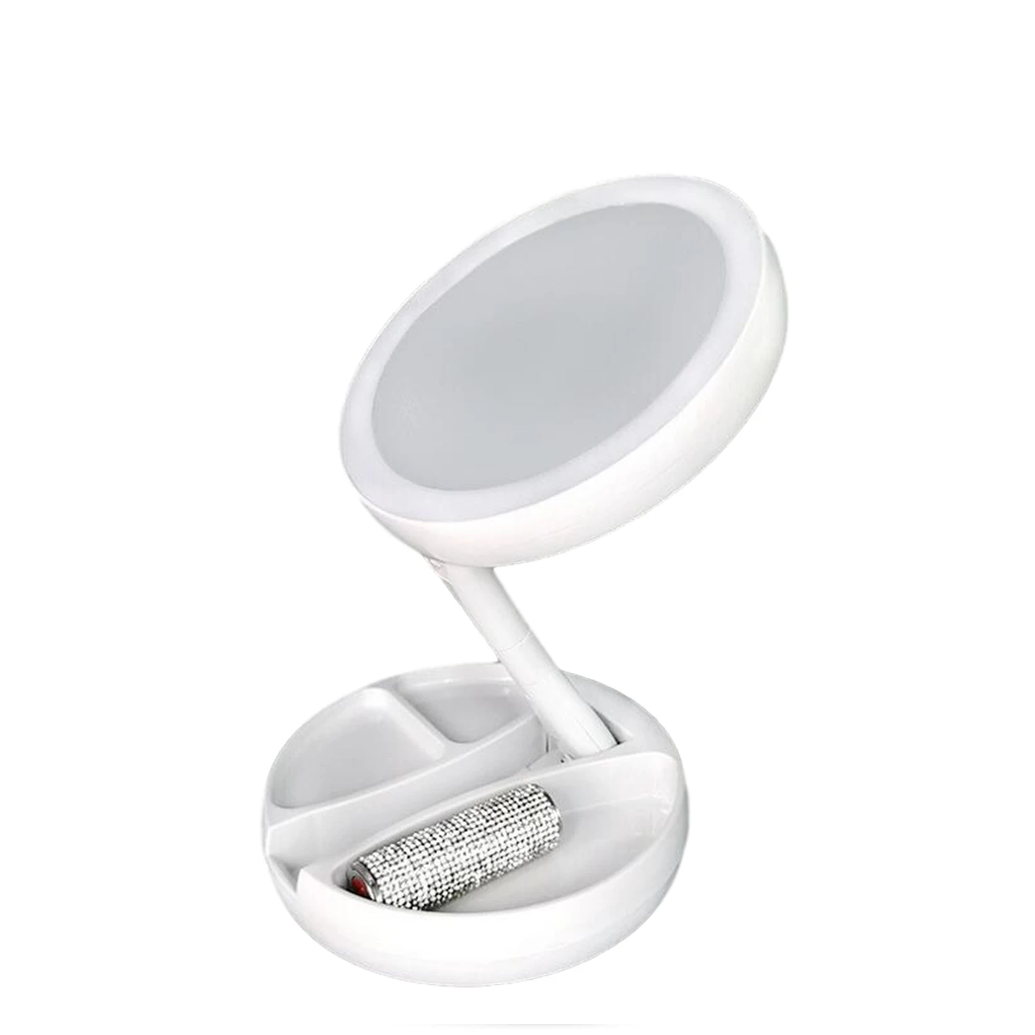 Зеркало для макияжа с увеличением зеркало подсветкой двухсторонние зеркала