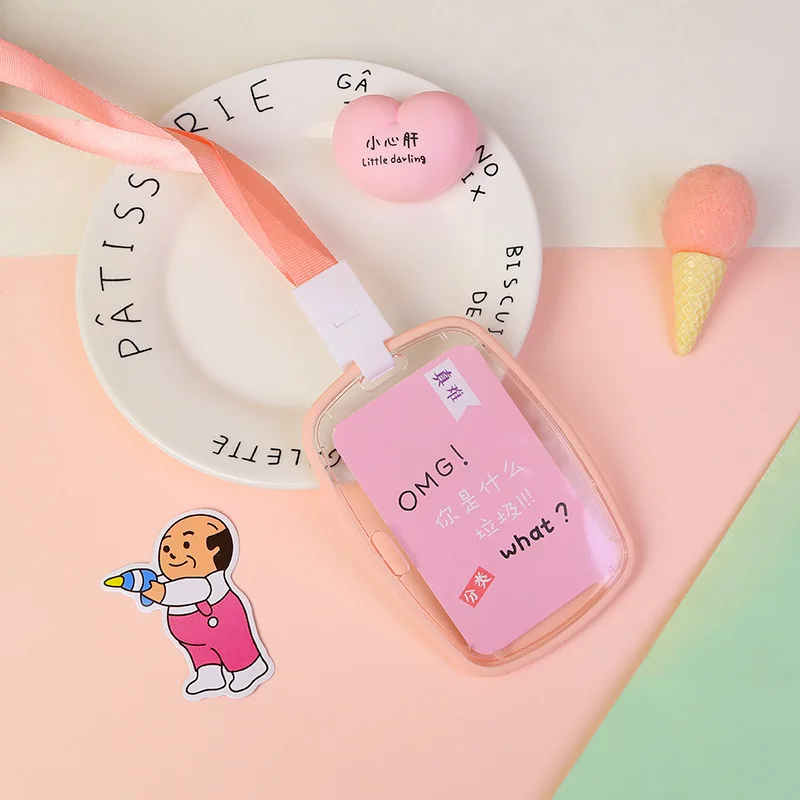 DIY Прозрачный чехол для удостоверения личности студенческий значок держатель