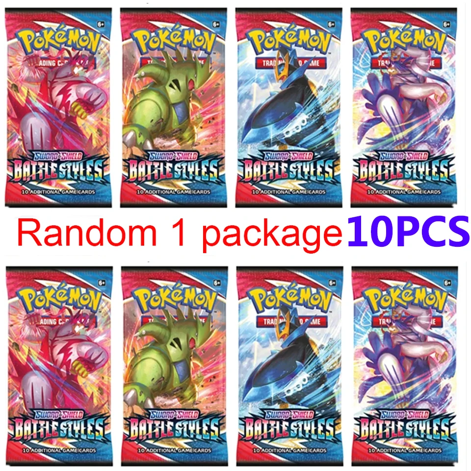 Cartas DE Pokemon TCG: Pokemon Booster Box, versi&oacute;n en franc&eacute;s/ingl&eacute;s/espa&ntilde;ol, estilos DE combate coleccionables, juego DE cartas, 10 Uds.-2