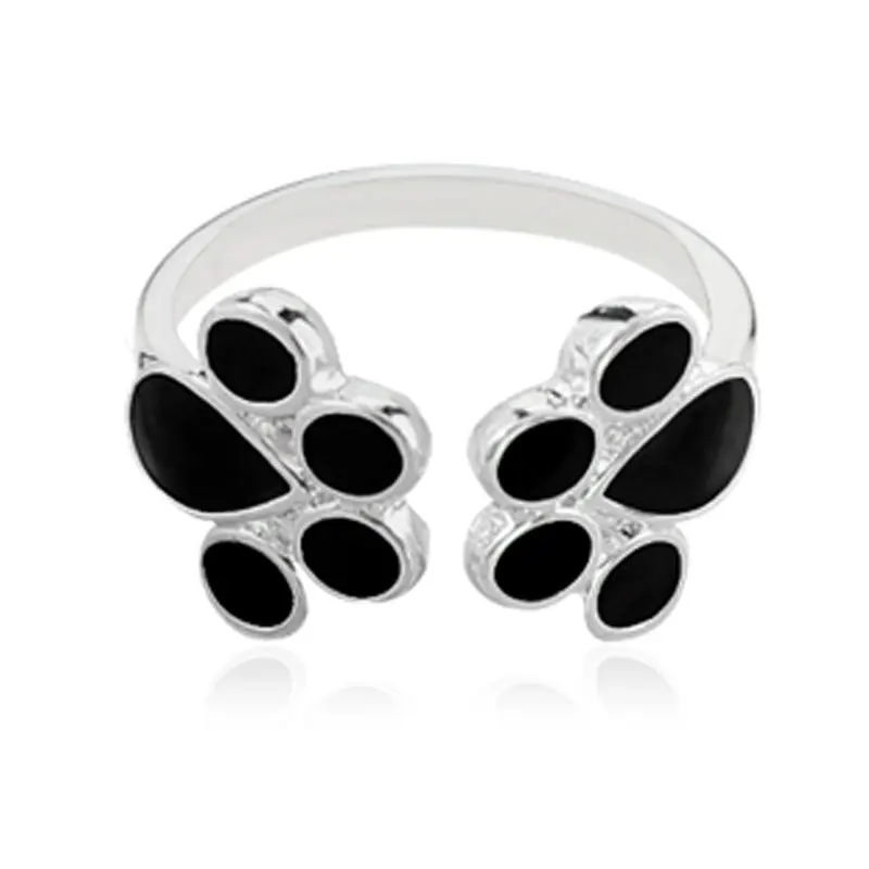 Кольцо с животным котом и следом собаки кольцо когтями для влюбленных милых
