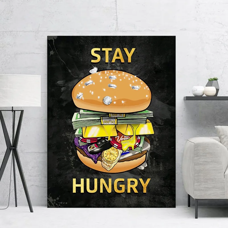 Плакаты и художественная печать на холсте картина неоновые деньги Декор для