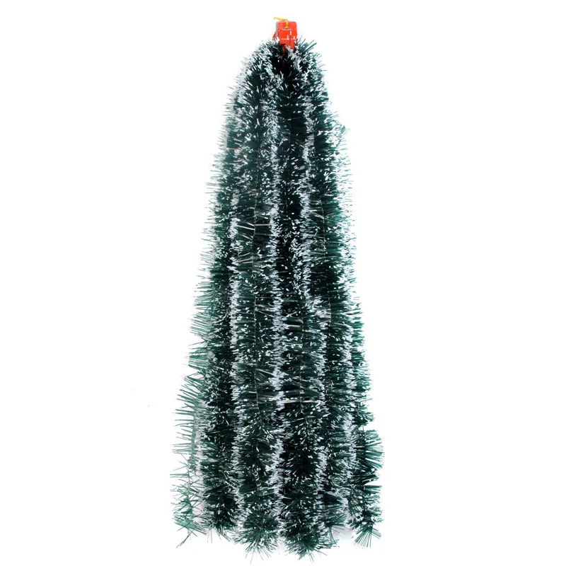 200cm Colorful Christmas Decoration Bar Tops Ribbon Garland Christmas Tree Ornaments White Dark Green Cane Tinsel Party Supplies
