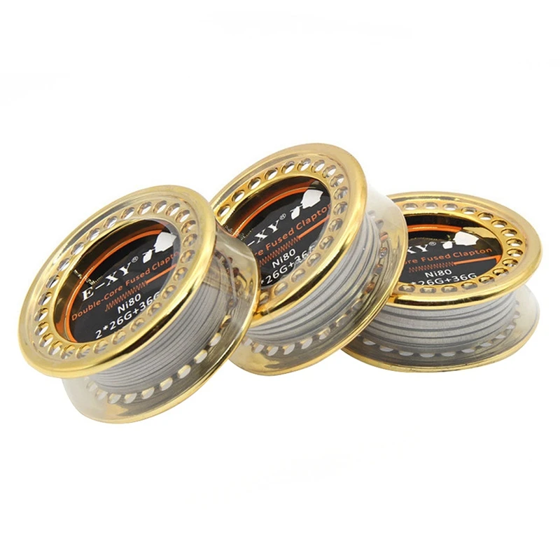 Ni80 3 жилы Fused Clapton с сопротивлением высокой плотности катушки готовые для