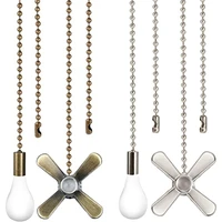 1set ceiling fan pull chain pull chain extension with connector copper beaded ball pull chain for ceiling light fan