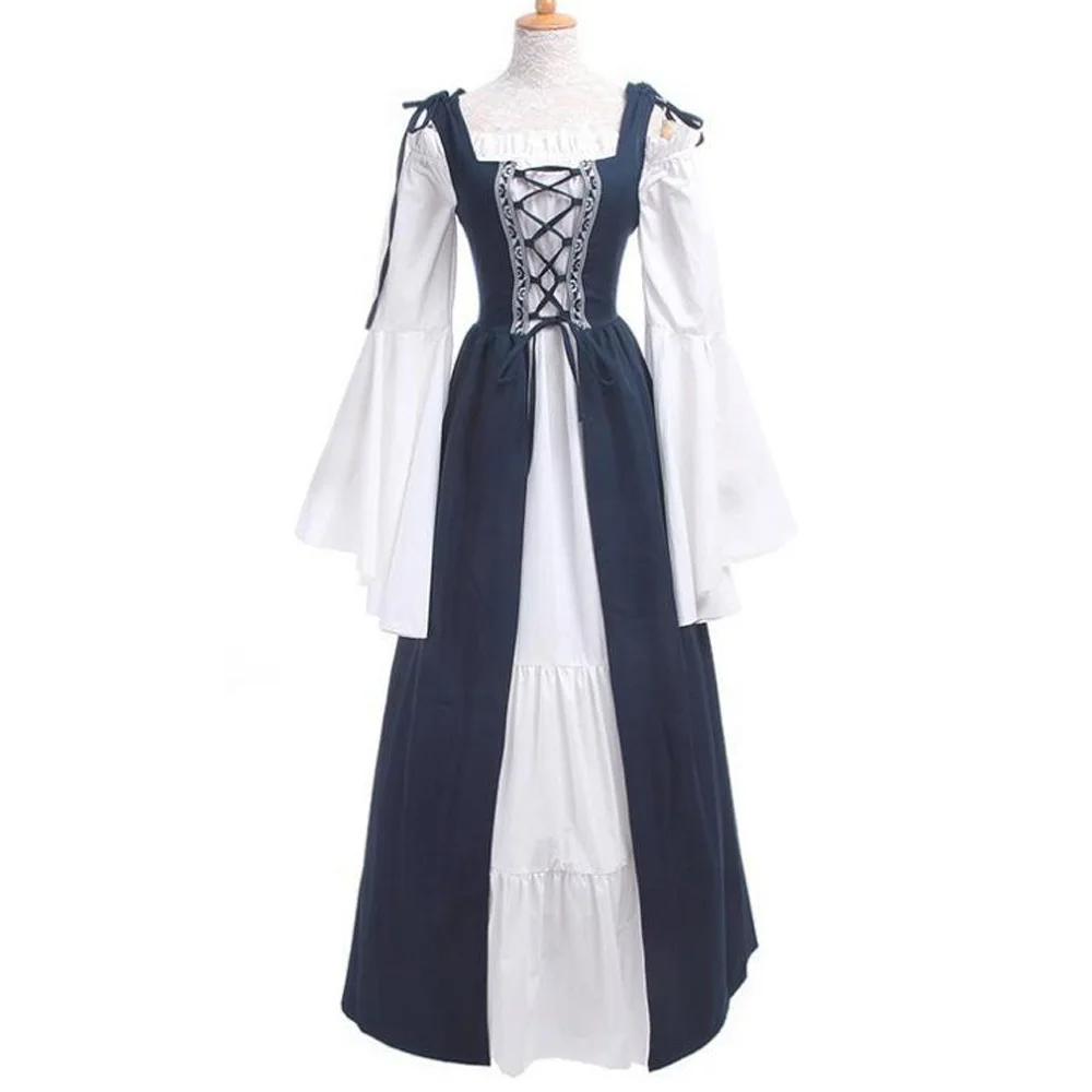 Женское длинное платье в стиле ретро со складками с открытыми плечами | Женская