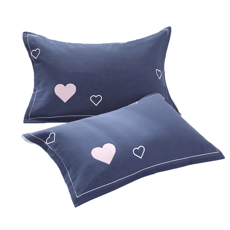 

1/2Pcs чехол 100% Cotton Pillow Towel Four Layers Gauze Pillowcase 50*75 For Good Sleep Hair Care Cover on Pillow Home Textile