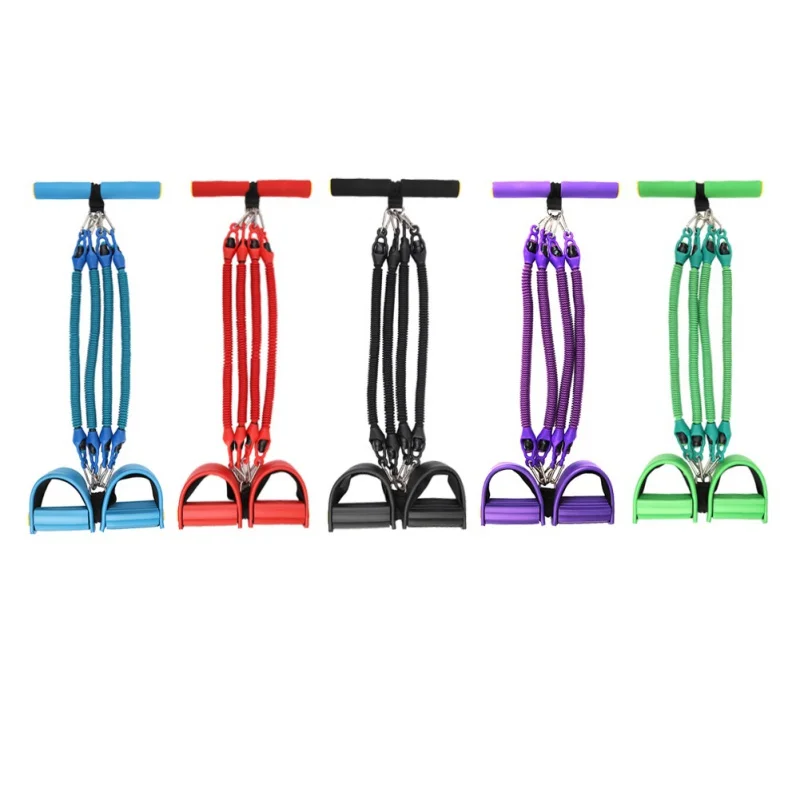 4 Resistance Elastic Pull Ropes Home Gym Sport Training Elastic Bands Exercise Rower Belly Resistance Band for Fitness Equipment