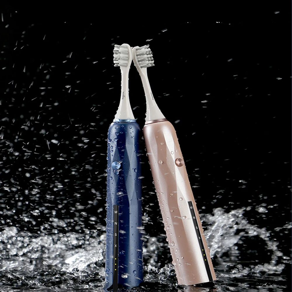 Мощная ультра звуковая электрическая зубная щетка USB перезаряжаемая для