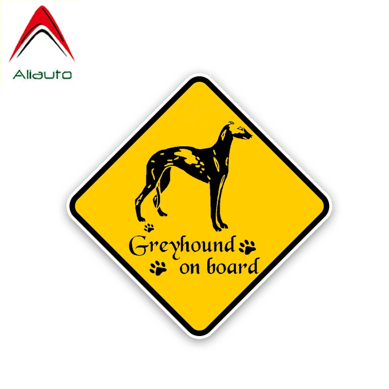 Алиавто предостережение Автомобильная наклейка Грейхаунд на доске милая собака