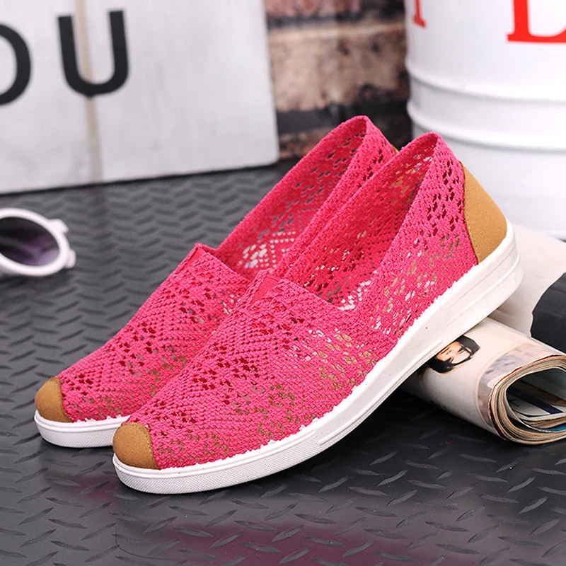 

women flats 2021 spring summer shoes breathable mesh women loafers sewing decor women flat shoes white pisos de mujeres