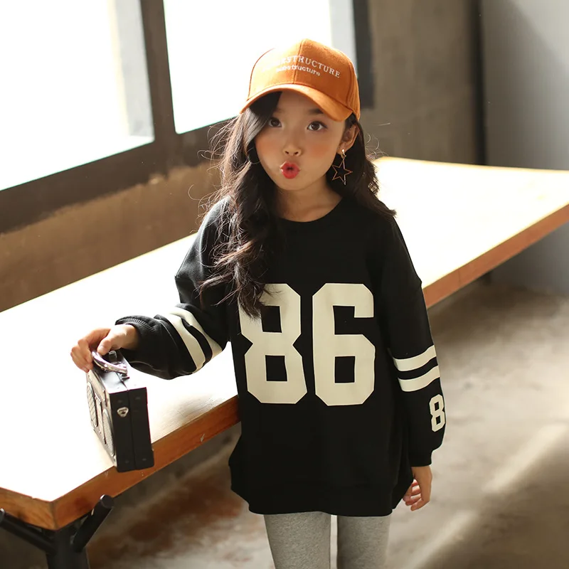 Новинка 2020 толстовки для девочек свитшоты с буквенным принтом повседневная