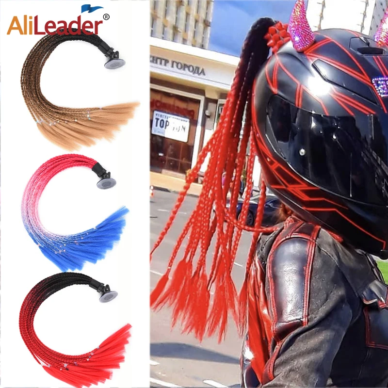 Недорогие косички для шлема оплетка конского хвоста 24-дюймовый мотоциклетный