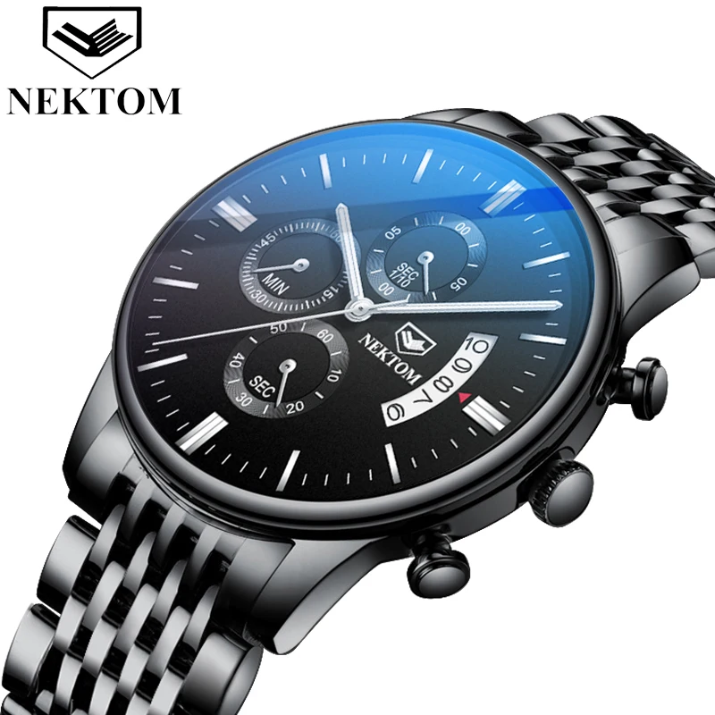 NEKTOM дропшиппинг люксовый бренд часы для мужчин бизнес хронограф мужские
