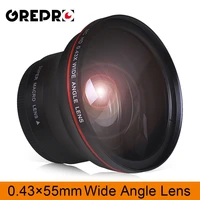 55mm 0 43x professional hd wide angle lens wmacro portion for nikon d3400 d5600 and sony alpha cameras