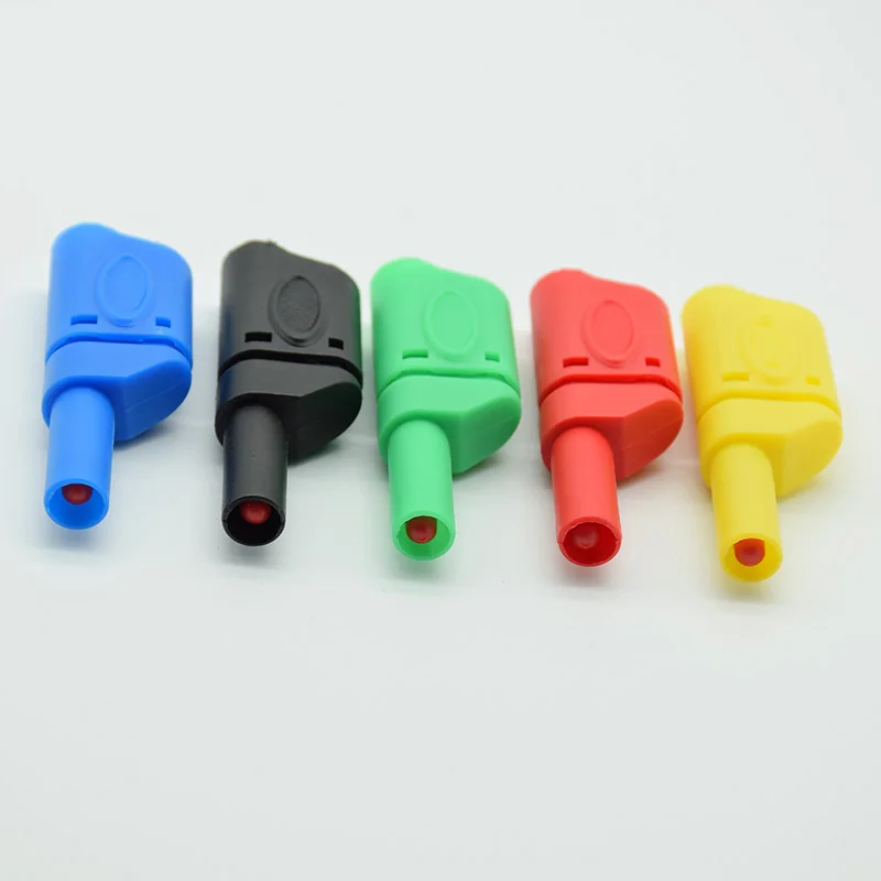 Each color 1pc Собранная 4 мм безопасная штепсельная вилка типа "банан" Защитная полностью закрытая высокая сила тока 20А штепсельная вилка типа "банан" тестовая штепсельная панель различных цветов - Цвет: Each color 1pc