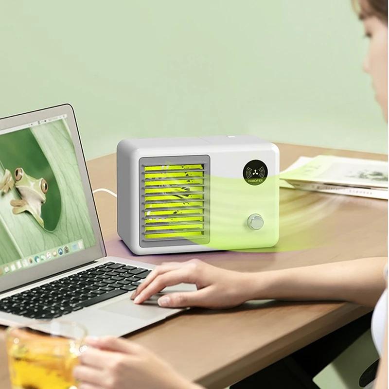 

Retro Desktop Air Cooler Portable Mini Air Conditioner USB Table Humidifiers Air Cooling Fan for Home Office