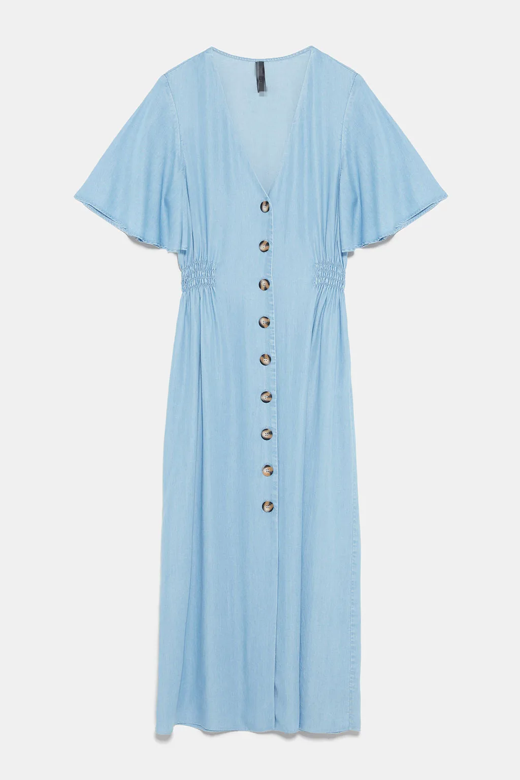 

traff-style za spring and summer women's V-neck dress decorated with buttons