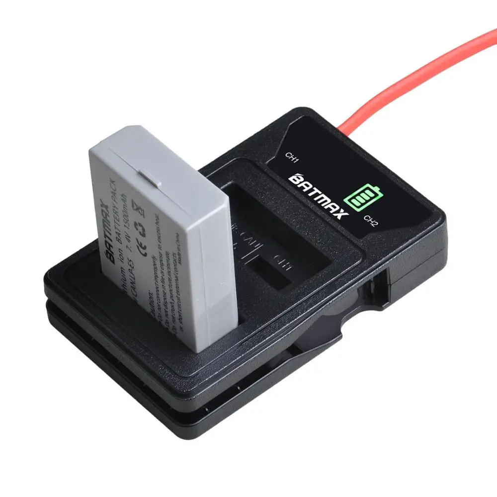 Аккумулятор Batmax LP-E5 LPE5 + новое светодиодсветодиодный двойное зарядное устройство
