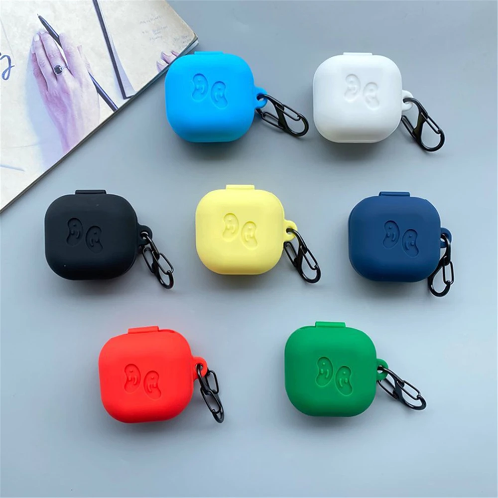 

Silicone Earphone Case Protective Cover for Samsung Galaxy Buds Live Wireless Bluetooth Headset Pure Color Anti-drop Sleeve