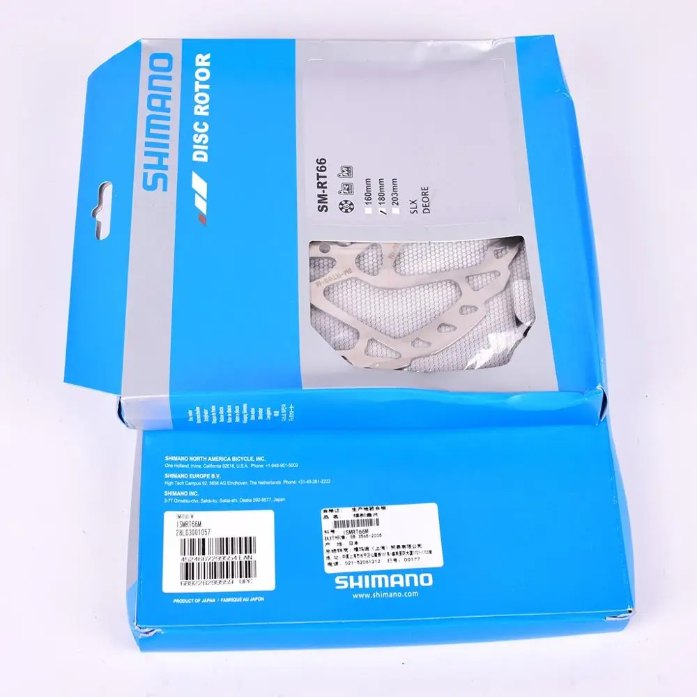 SHIMANO SM-RT66 дисковый тормозной ротор 6 Болт 160 мм 180 мм 203 мм MTB горный велосипед Deore SLX RT66 велосипед дисковый ротор