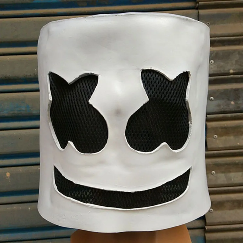 Популярная маска DJ Marshmello для взрослых латексный шлем косплея пасхальвечерние