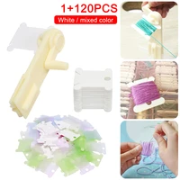 120 pcs floss bobbins with floss winder for diy craft embroidery sewing cross stitch for storage holder winding stitch wound