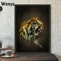 home decor wolf bear lion tiger wall art canvas painting nordic posters and prints animal wall pictures living room decoration