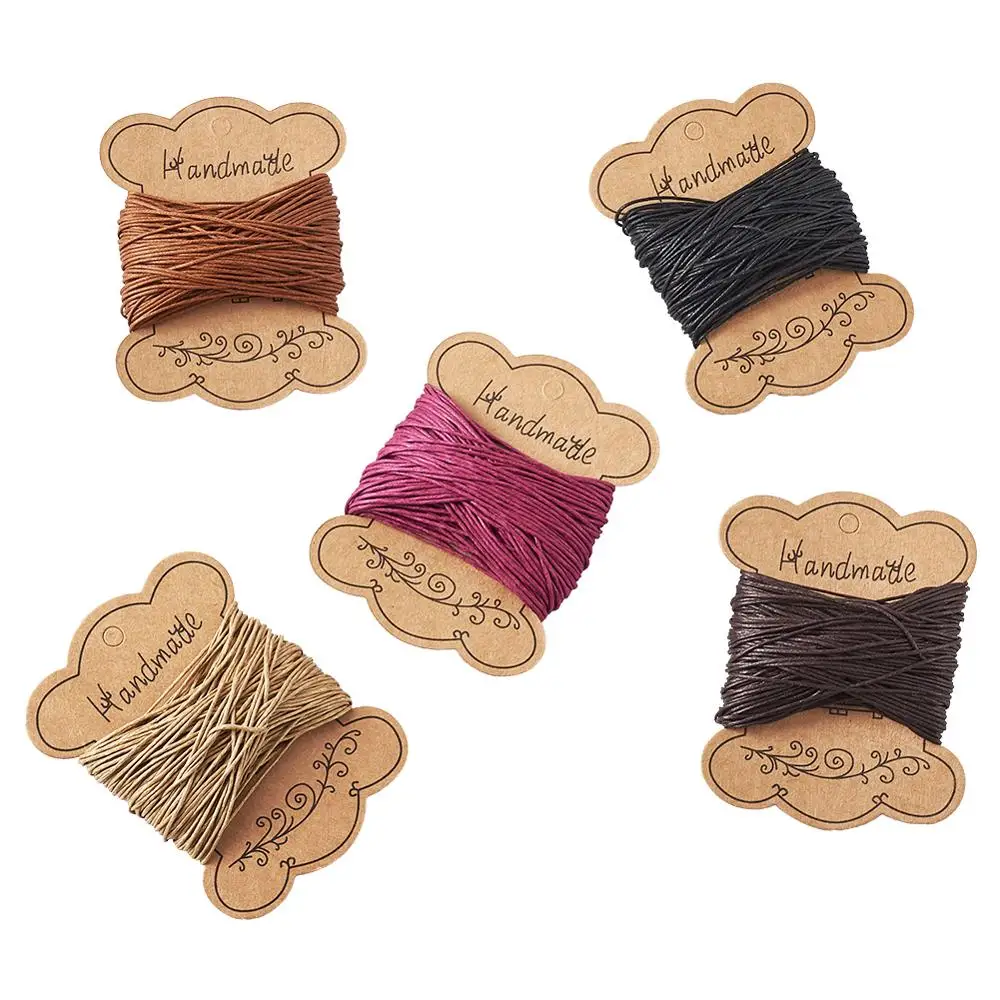 155 ярдов/набор шнуры из вощеной хлопчатобумажной нити 1 мм | Украшения и