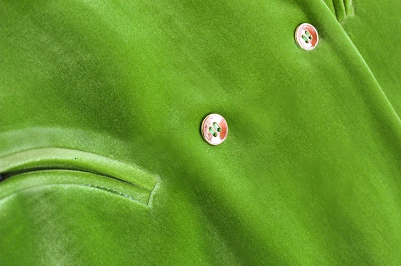 GALCAUR Green Flocking Women's Blazer Notched Long Sleeve Asymmetrical Elegant Autumn Female Suits Clothing Fashion Tide 2020 | Женская