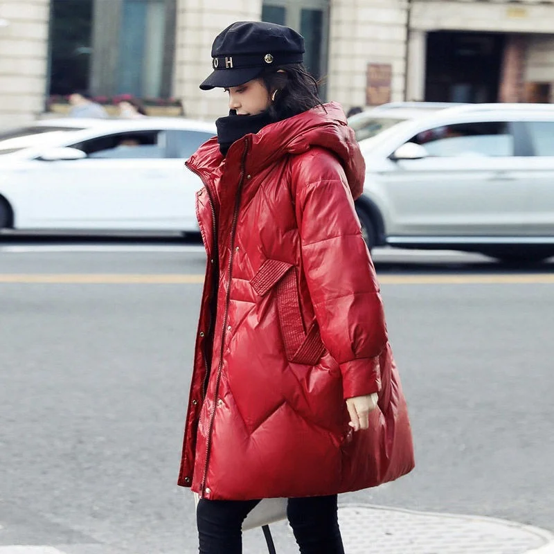 

2021 New Winter Clothes Parkas Women Down Cotton Coat Hooded Warm Coats Female Cotton-Padded Jacket Casual Outwear X621