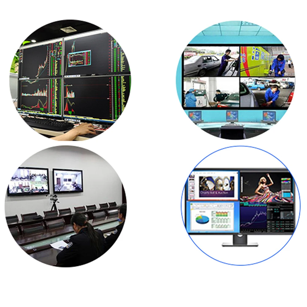 

4x1 Seamless KVM Switch 1080P@60Hz Quad Multiviewer with IR for PC DVR DVD TV Box