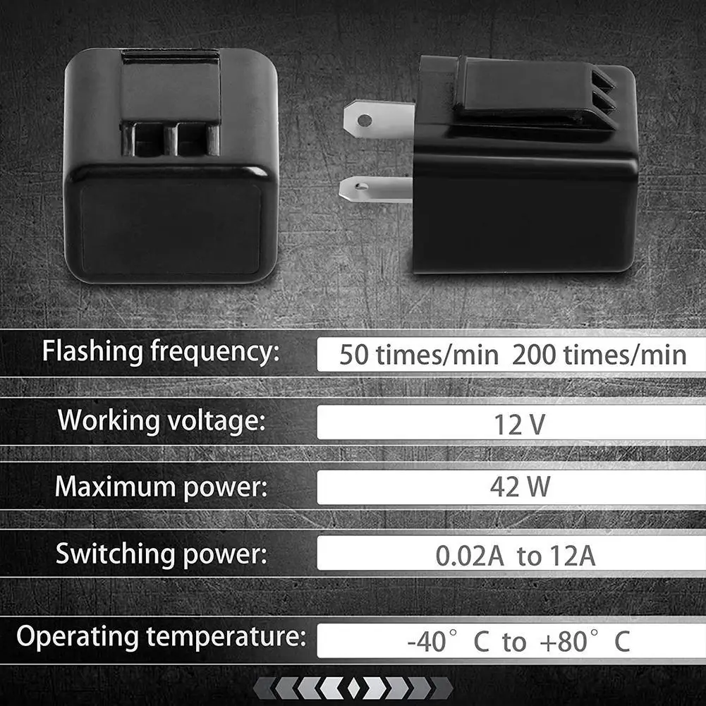 

12V 2Pin LED Flasher Frequency Relay Motorcycle Turn Signal Indicator For Motorbike Multiple Protection Safe Motorcycle Flasher