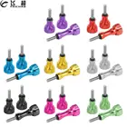 Алюминиевый Сплав Болт Гайка большой палец M5 Винты крепление 1x длинный 2x короткий ЧПУ для GoPro Hero 9 8 7 5 Max для DJI Osmo экшн Sjcam камеры