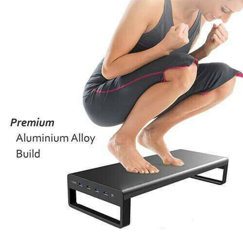 smart base aluminum alloy computer laptop base stand with usb 3 0 port computer accessories usb increased rack free global shipping