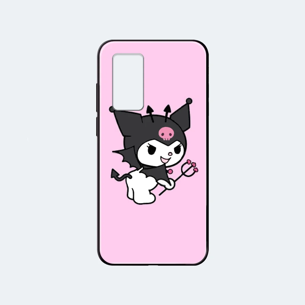Мультяшный милый розовый чехол для телефона Kuromi Корпус Huawei nova P 2 3 6 7 8 9 10 20 30 I Smart Plus