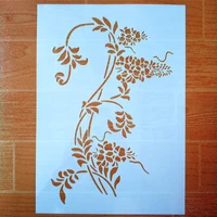 diy painting a4 size wisteria design reusable stencil templates for wall furniture fabric painting decor emboss paper cards
