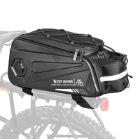 8 6l large capacity bicycle bag waterproof bicycle rear seats bag reflective strips design multifunctional mountain bicycle bag