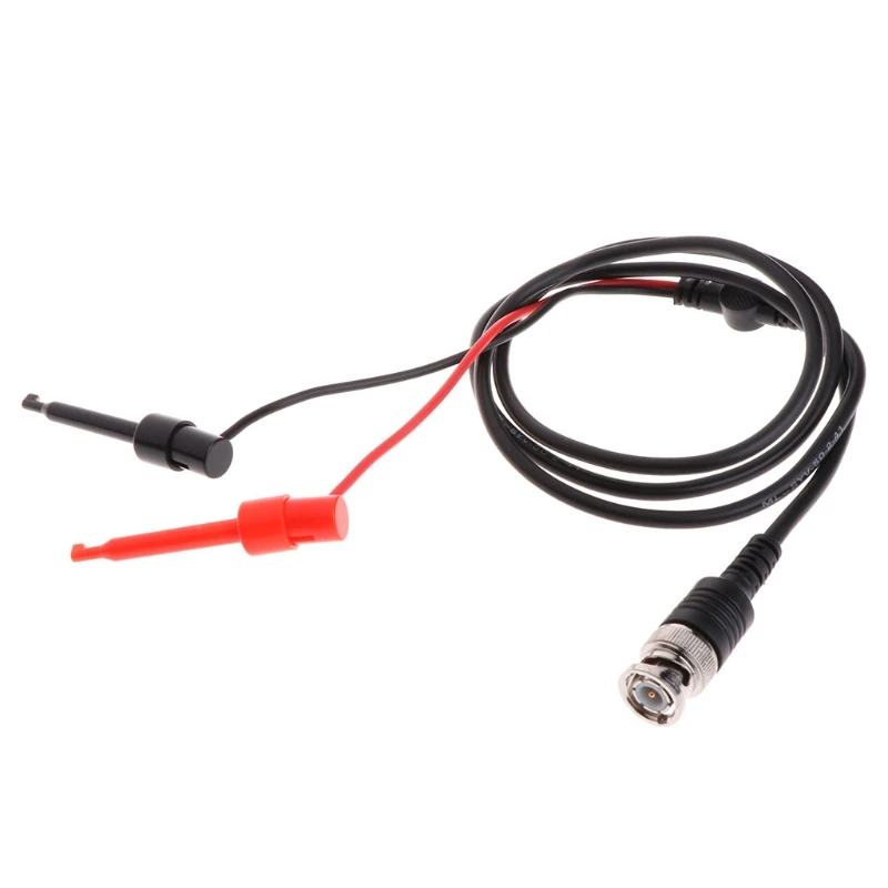 

2Pcs BNC Male Plug Q9 to Dual Test Hook Clip Test Leads Probe Coaxial Cable Wire Line for Oscilloscope Measure Instrument Parts