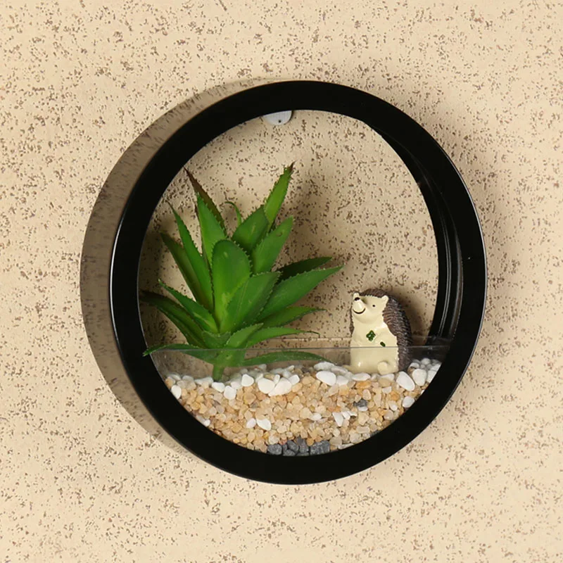 Подвесной Плантатор креативная круглая металлическая железная настенная ваза