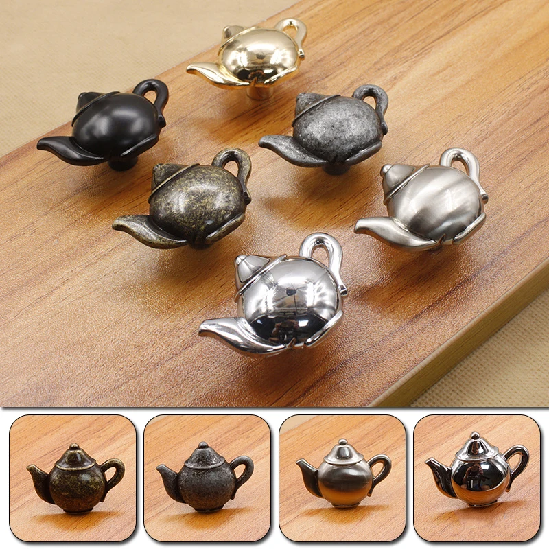 Китайский Стиль Ретро кофейник Форма Ручка античная медь черный одно отверстие